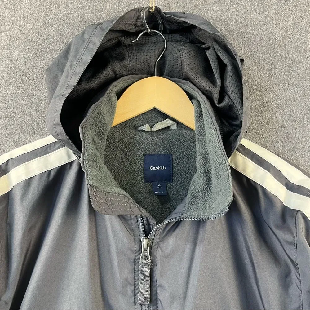 GapKids Boys Hooded Jacket with Zip-Away Hood | Size XL (12)